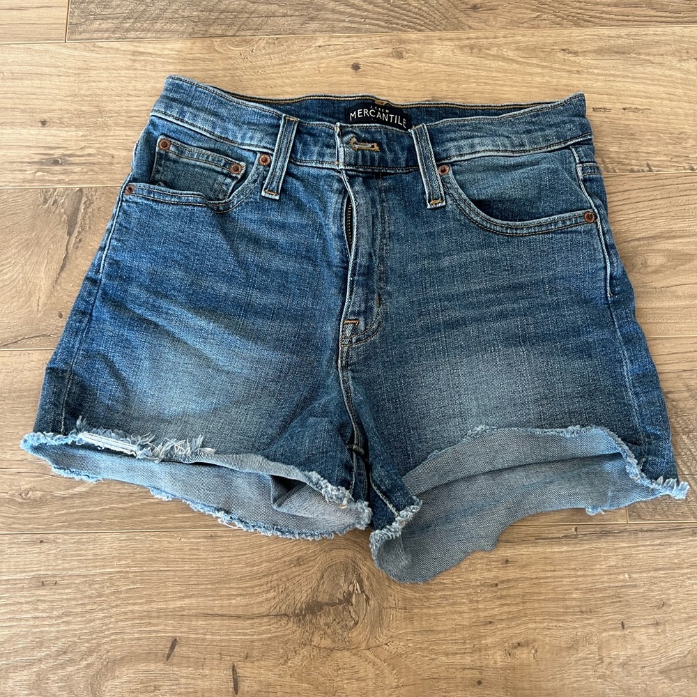 J Crew Mercantile Denim Shorts Size 26